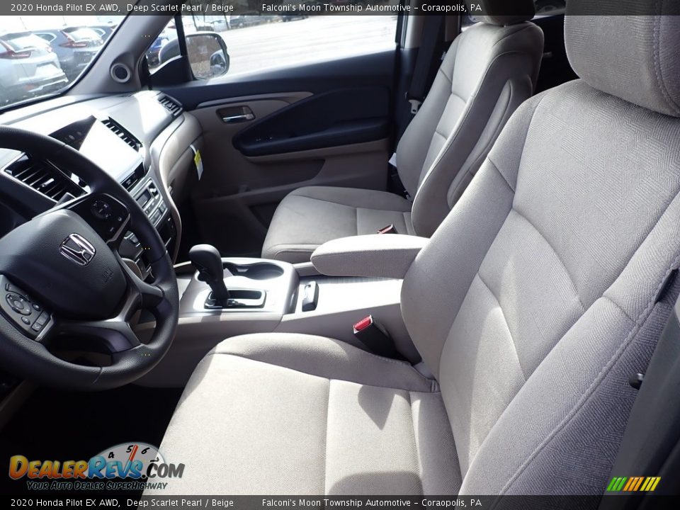2020 Honda Pilot EX AWD Deep Scarlet Pearl / Beige Photo #8