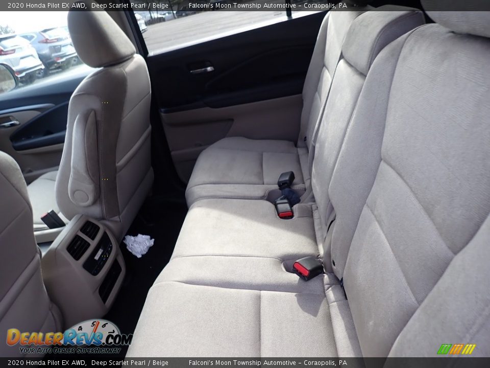 2020 Honda Pilot EX AWD Deep Scarlet Pearl / Beige Photo #9
