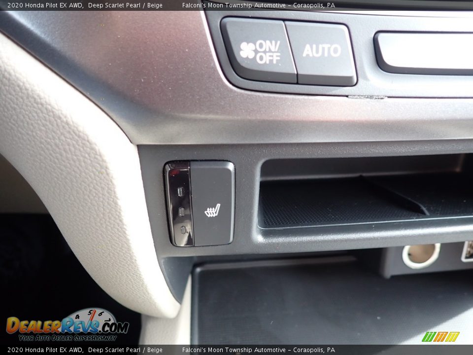 2020 Honda Pilot EX AWD Deep Scarlet Pearl / Beige Photo #15