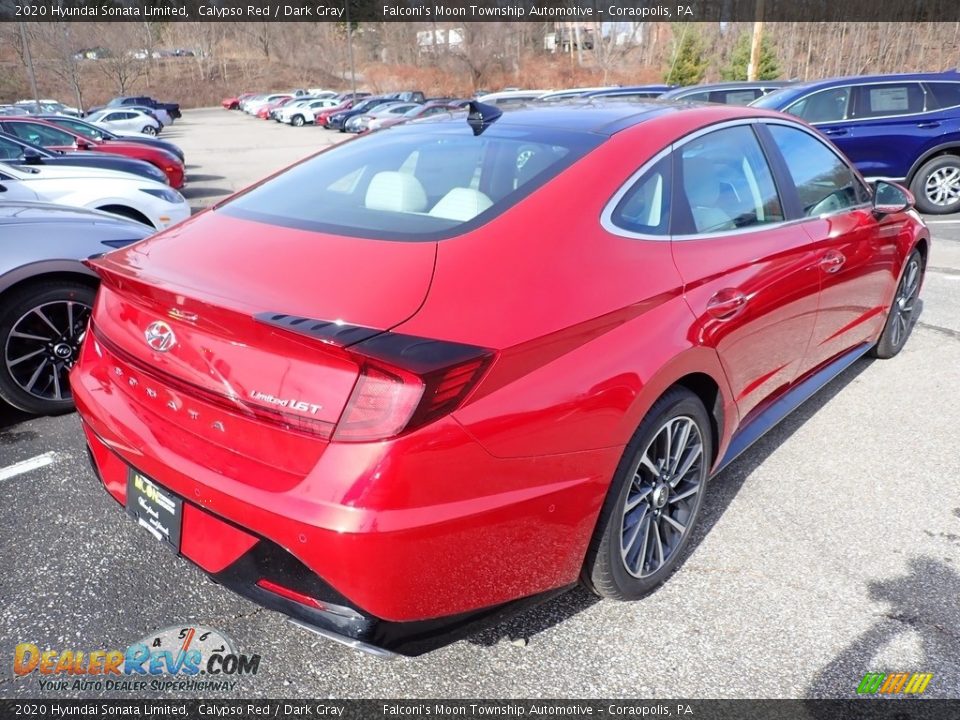 2020 Hyundai Sonata Limited Calypso Red / Dark Gray Photo #2