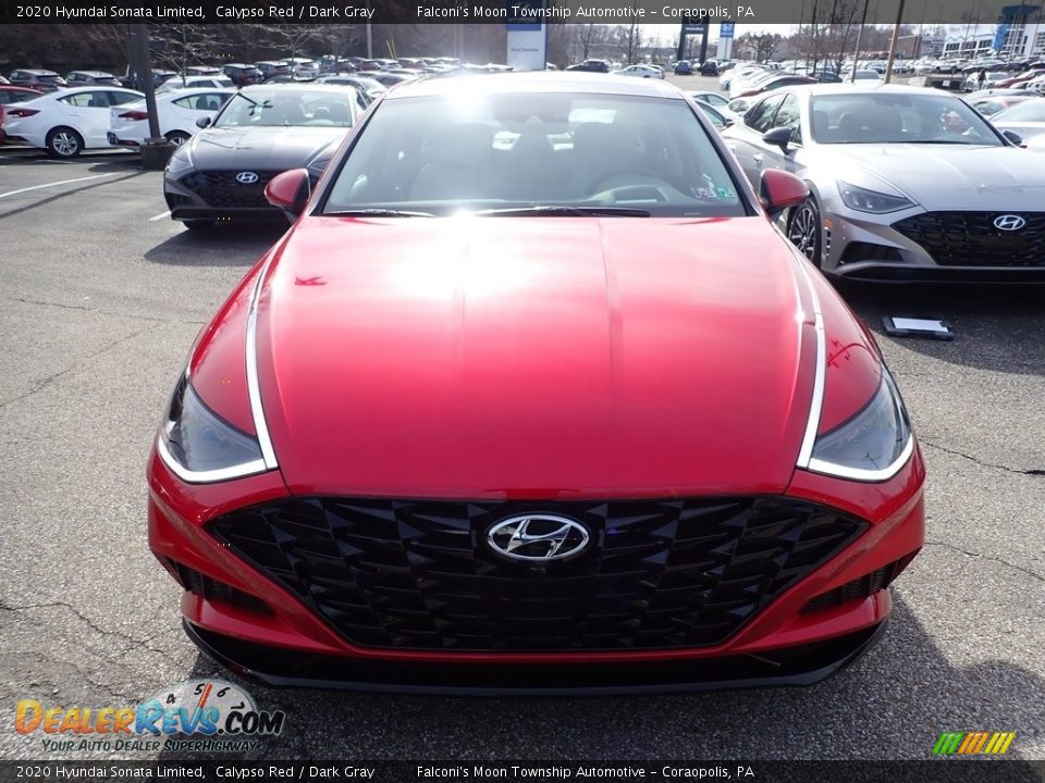 2020 Hyundai Sonata Limited Calypso Red / Dark Gray Photo #4