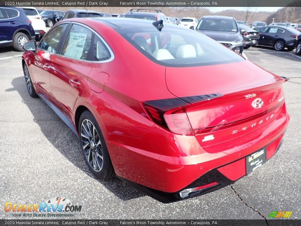2020 Hyundai Sonata Limited Calypso Red / Dark Gray Photo #6