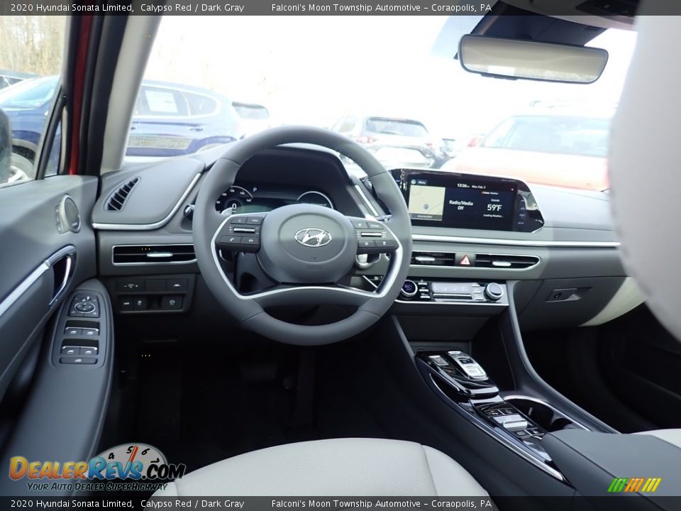2020 Hyundai Sonata Limited Calypso Red / Dark Gray Photo #9