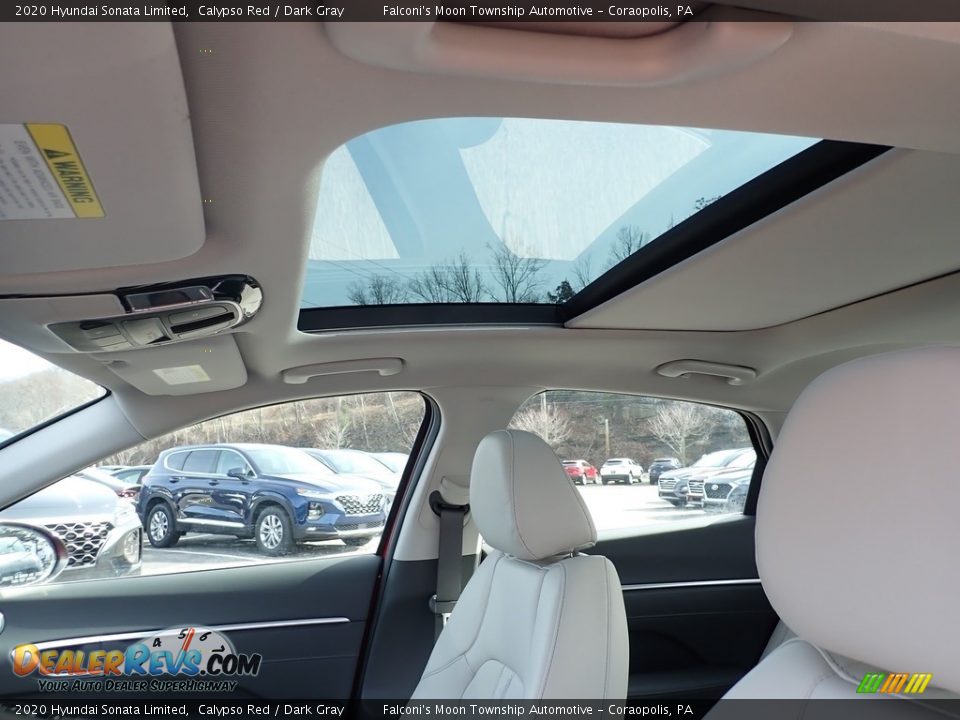 2020 Hyundai Sonata Limited Calypso Red / Dark Gray Photo #13