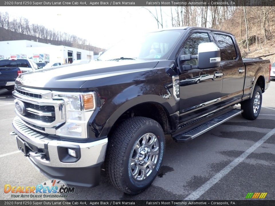 2020 Ford F250 Super Duty Lariat Crew Cab 4x4 Agate Black / Dark Marsala Photo #5