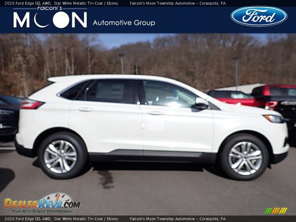 2020 Ford Edge SEL AWD Star White Metallic Tri-Coat / Ebony Photo #1