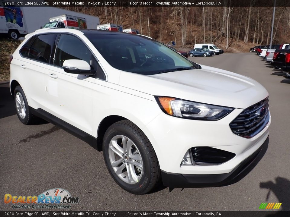 2020 Ford Edge SEL AWD Star White Metallic Tri-Coat / Ebony Photo #3