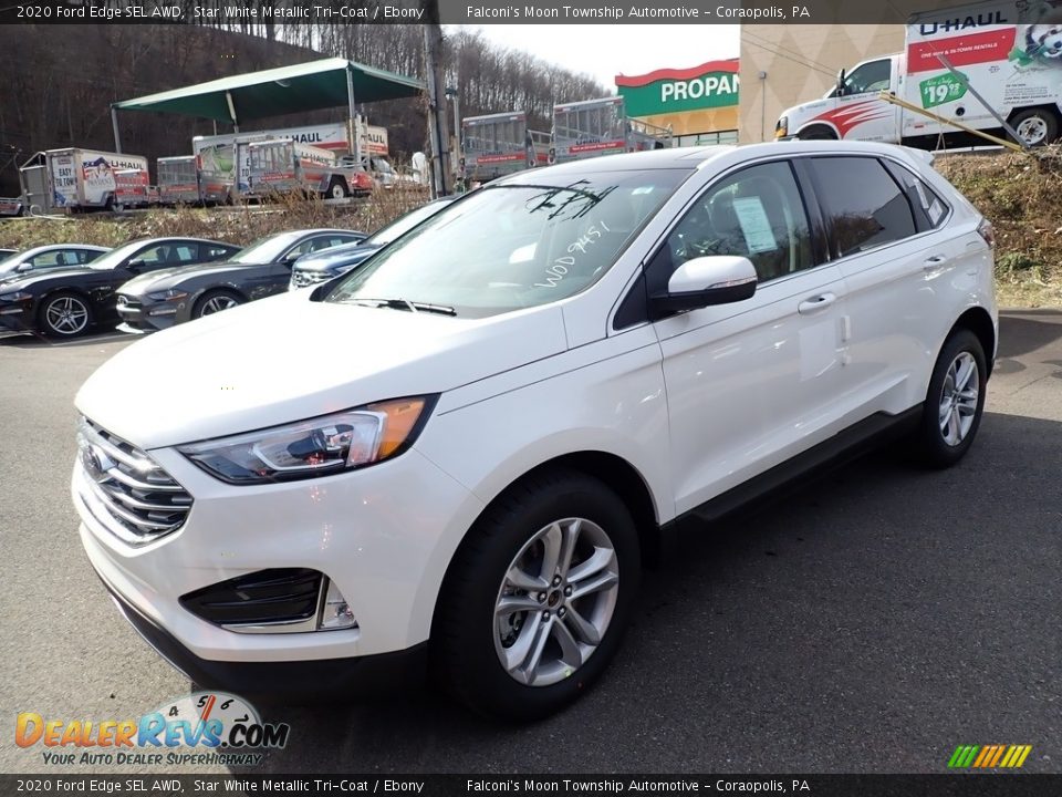 2020 Ford Edge SEL AWD Star White Metallic Tri-Coat / Ebony Photo #5