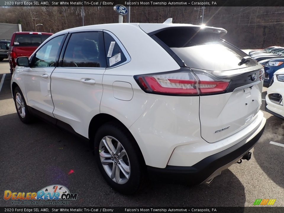 2020 Ford Edge SEL AWD Star White Metallic Tri-Coat / Ebony Photo #6