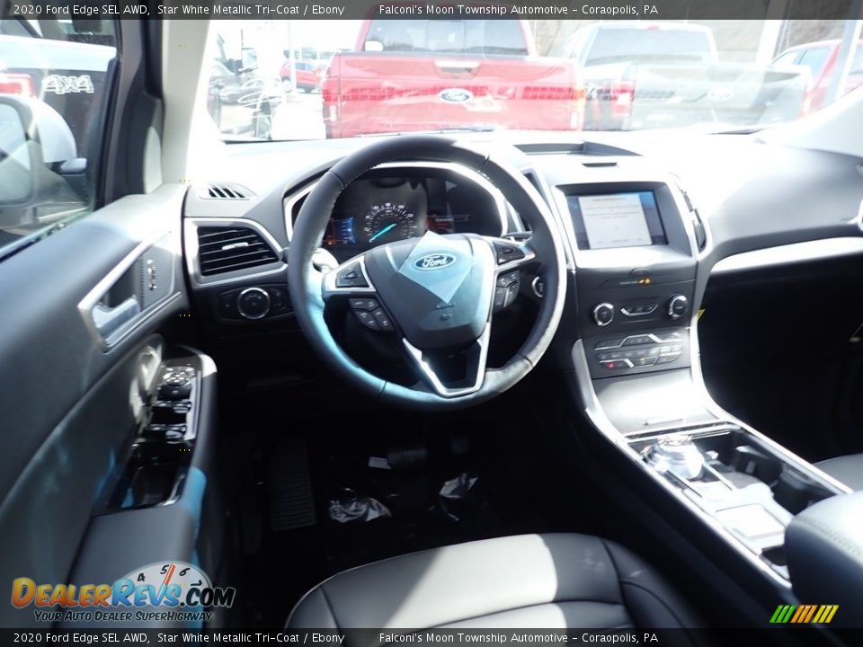 2020 Ford Edge SEL AWD Star White Metallic Tri-Coat / Ebony Photo #7