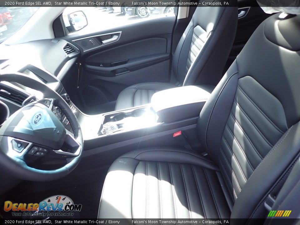 2020 Ford Edge SEL AWD Star White Metallic Tri-Coat / Ebony Photo #8