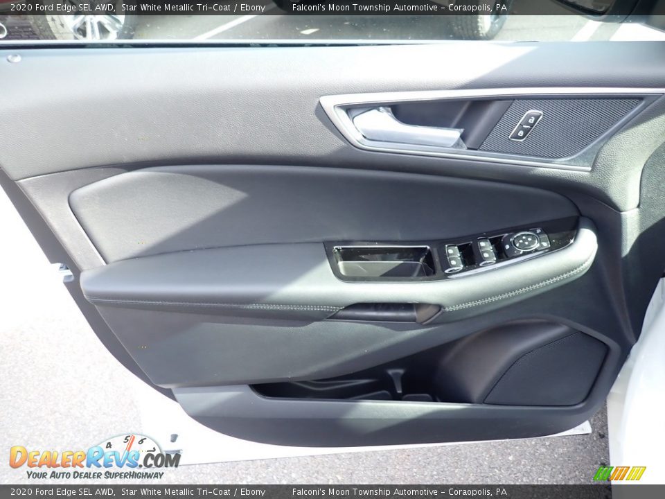 2020 Ford Edge SEL AWD Star White Metallic Tri-Coat / Ebony Photo #9