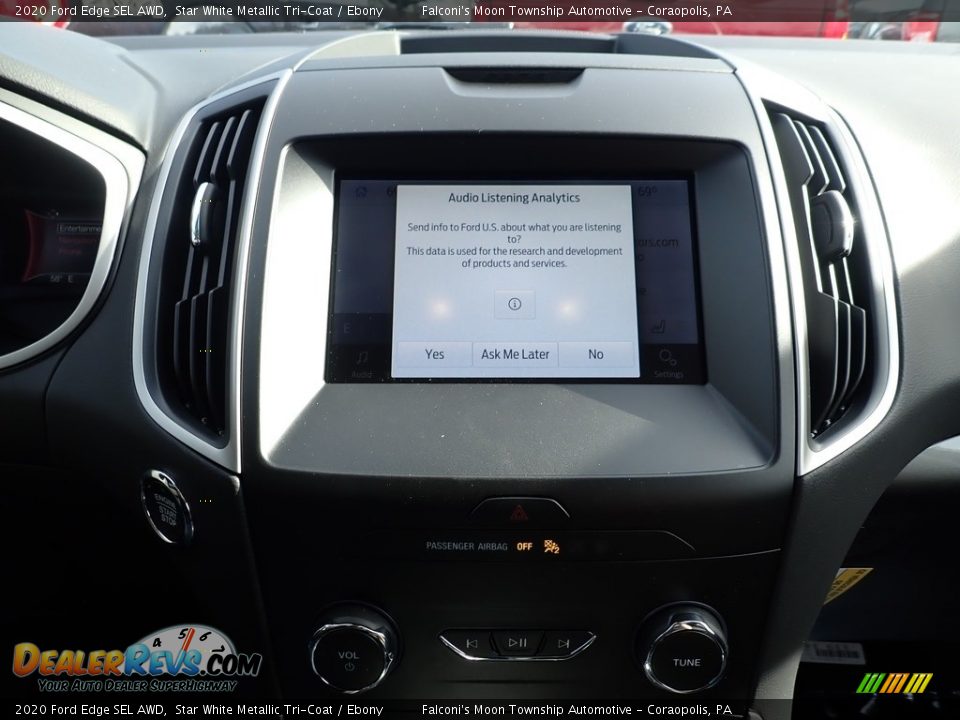 2020 Ford Edge SEL AWD Star White Metallic Tri-Coat / Ebony Photo #11