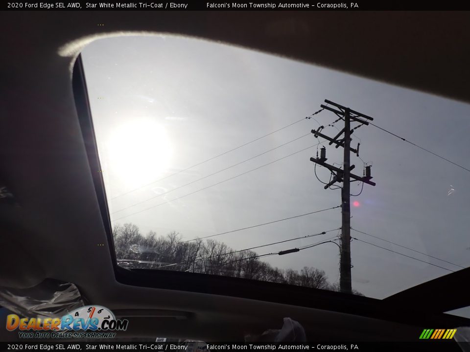 2020 Ford Edge SEL AWD Star White Metallic Tri-Coat / Ebony Photo #13