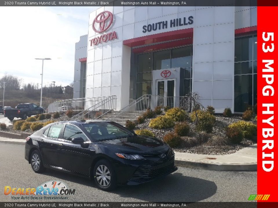 2020 Toyota Camry Hybrid LE Midnight Black Metallic / Black Photo #1