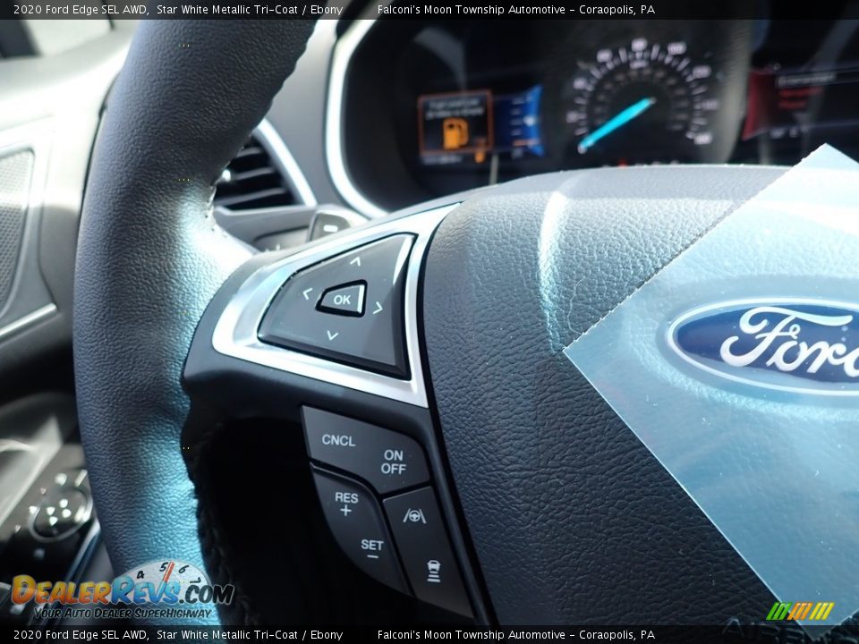 2020 Ford Edge SEL AWD Star White Metallic Tri-Coat / Ebony Photo #15