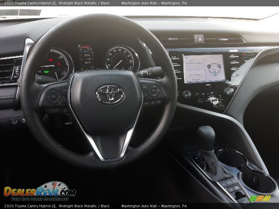 2020 Toyota Camry Hybrid LE Midnight Black Metallic / Black Photo #3