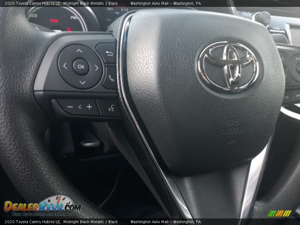 2020 Toyota Camry Hybrid LE Midnight Black Metallic / Black Photo #4