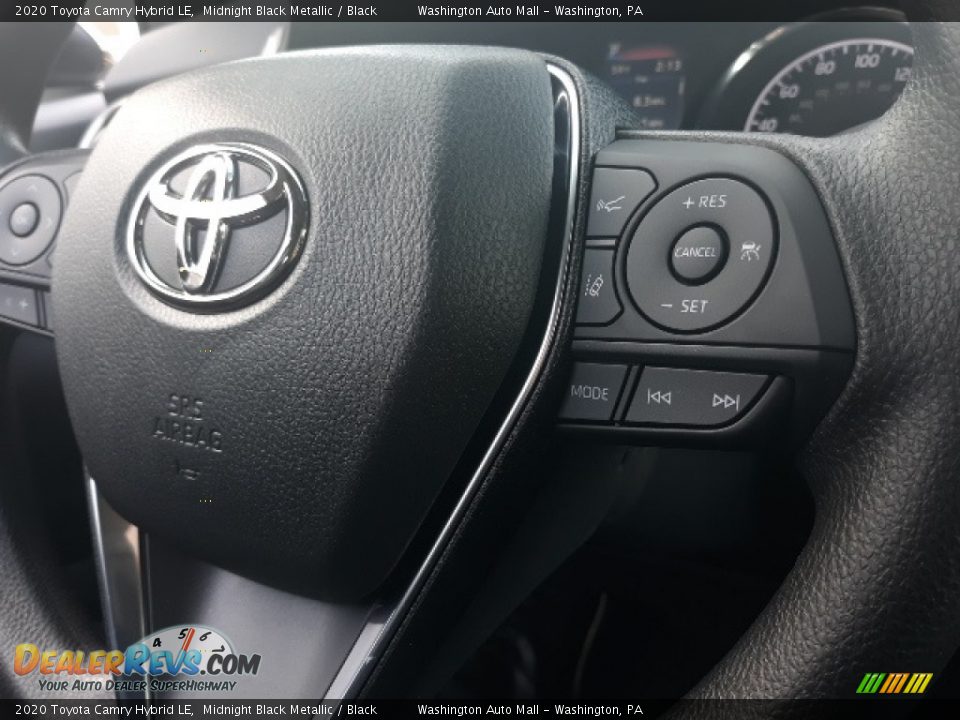 2020 Toyota Camry Hybrid LE Midnight Black Metallic / Black Photo #5