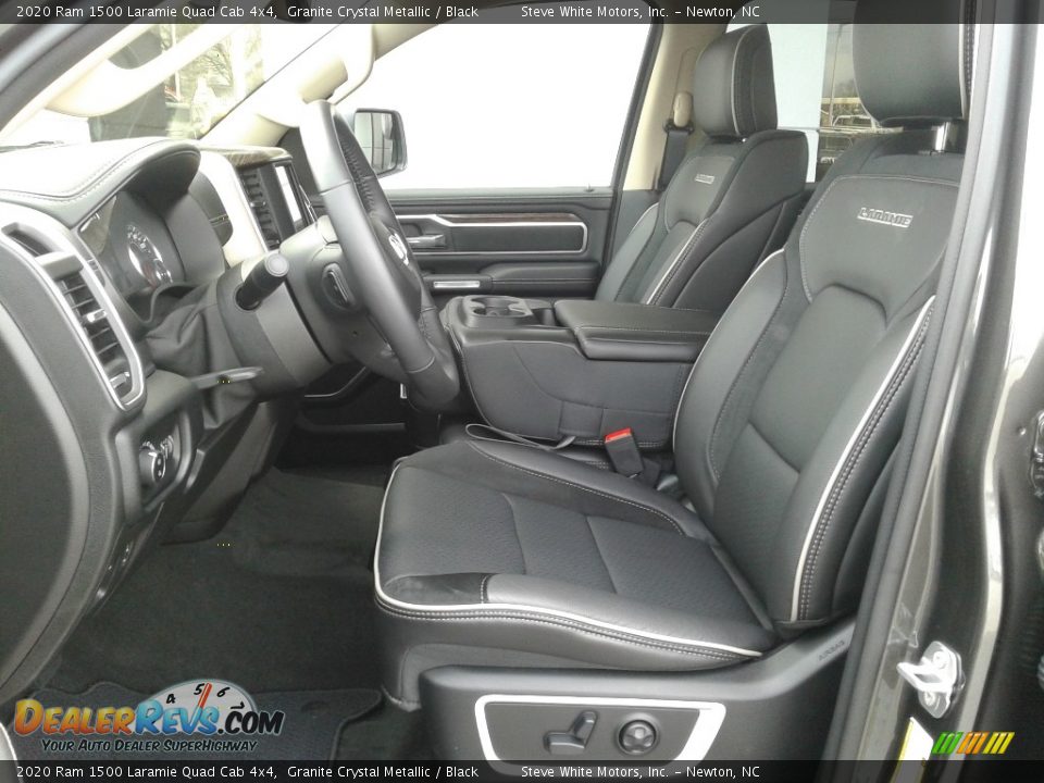 Black Interior - 2020 Ram 1500 Laramie Quad Cab 4x4 Photo #11