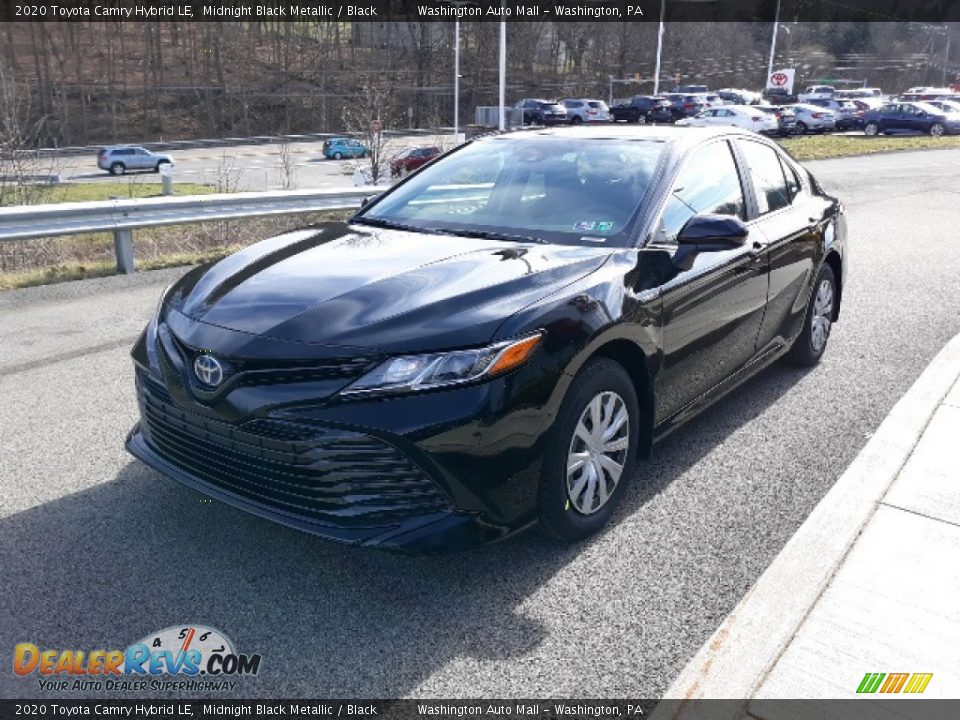 2020 Toyota Camry Hybrid LE Midnight Black Metallic / Black Photo #35