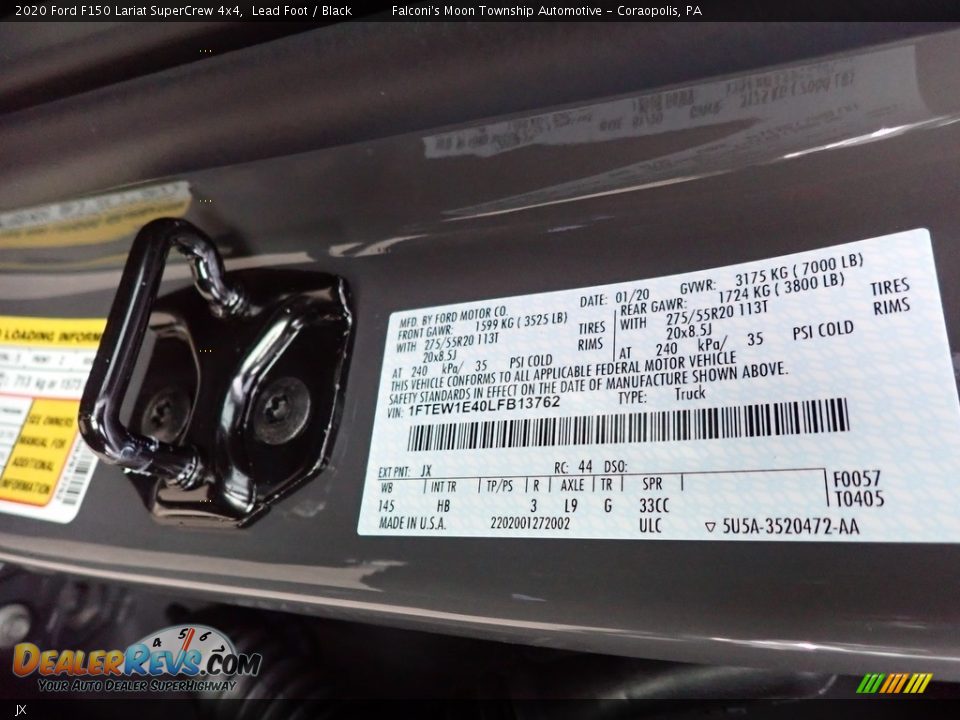 Ford Color Code JX Lead Foot