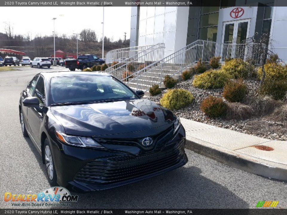 2020 Toyota Camry Hybrid LE Midnight Black Metallic / Black Photo #36