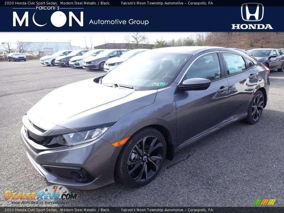 2020 Honda Civic Sport Sedan Modern Steel Metallic / Black Photo #1