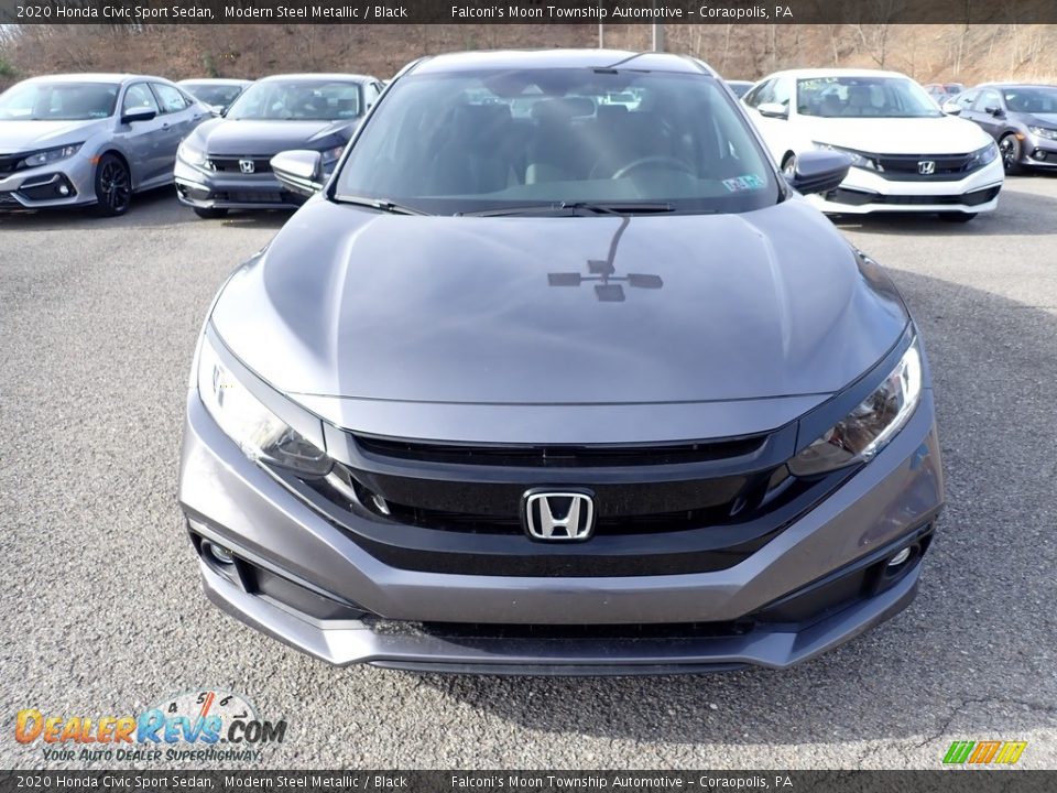 2020 Honda Civic Sport Sedan Modern Steel Metallic / Black Photo #6