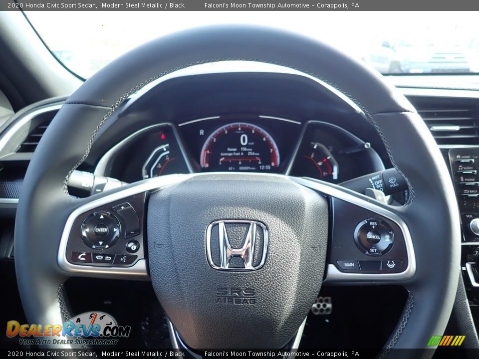 2020 Honda Civic Sport Sedan Modern Steel Metallic / Black Photo #15