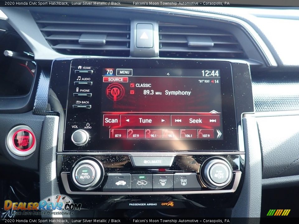 2020 Honda Civic Sport Hatchback Lunar Silver Metallic / Black Photo #13