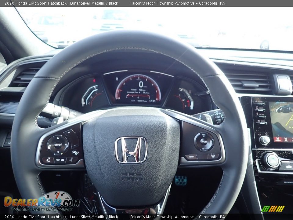 2020 Honda Civic Sport Hatchback Lunar Silver Metallic / Black Photo #15