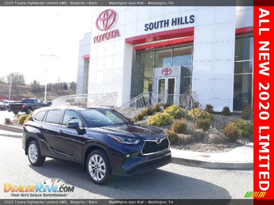 2020 Toyota Highlander Limited AWD Blueprint / Black Photo #1