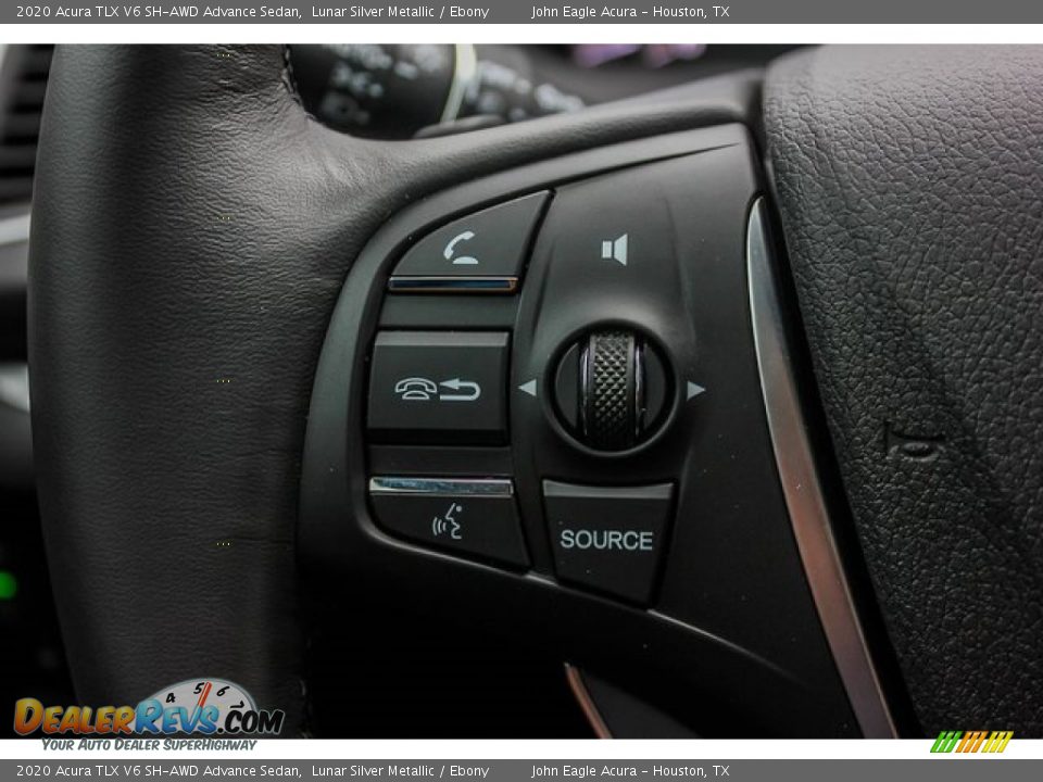 2020 Acura TLX V6 SH-AWD Advance Sedan Lunar Silver Metallic / Ebony Photo #35