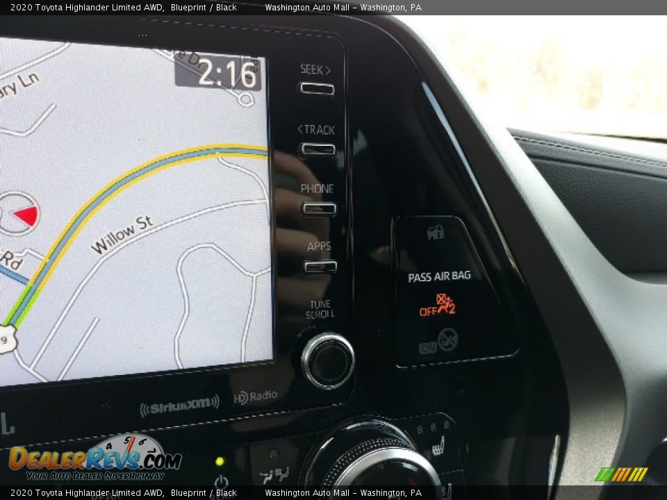 2020 Toyota Highlander Limited AWD Blueprint / Black Photo #36