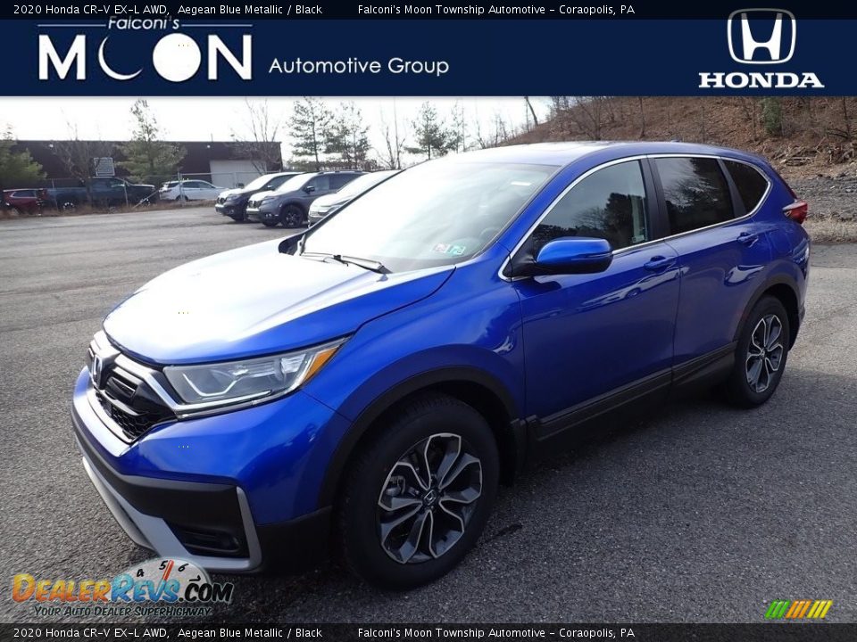 2020 Honda CR-V EX-L AWD Aegean Blue Metallic / Black Photo #1