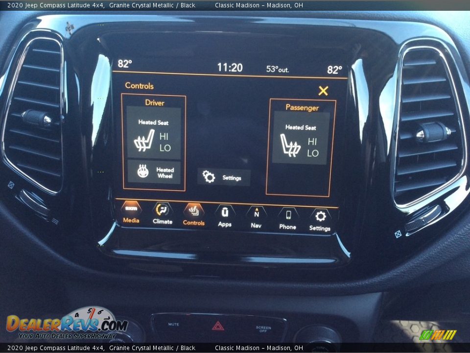 2020 Jeep Compass Latitude 4x4 Granite Crystal Metallic / Black Photo #14