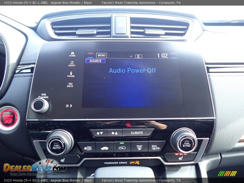 2020 Honda CR-V EX-L AWD Aegean Blue Metallic / Black Photo #14