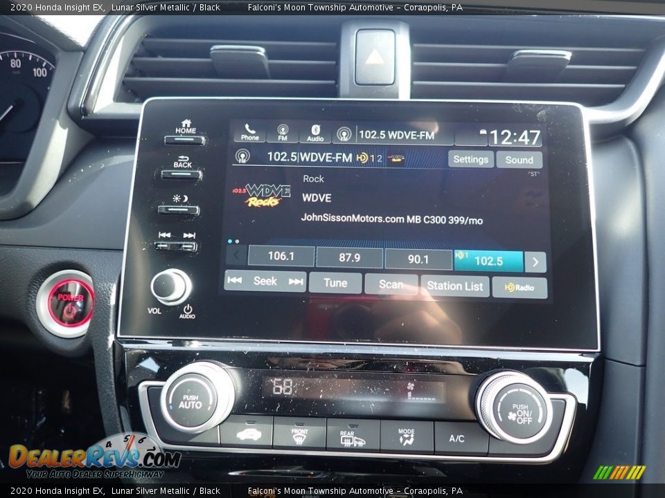 2020 Honda Insight EX Lunar Silver Metallic / Black Photo #13