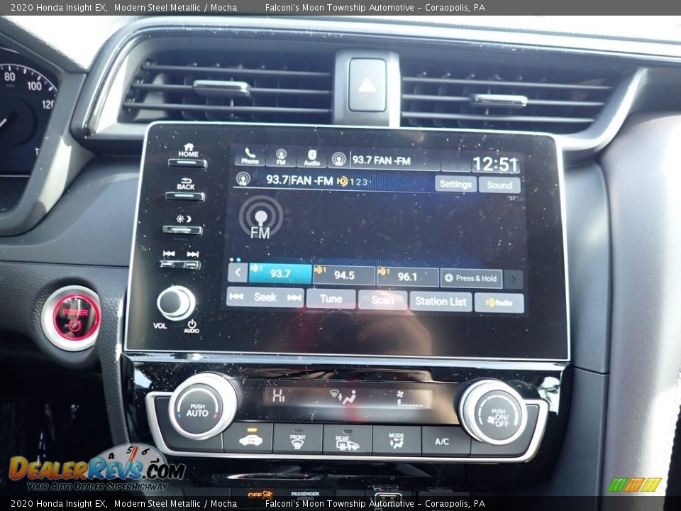 2020 Honda Insight EX Modern Steel Metallic / Mocha Photo #13