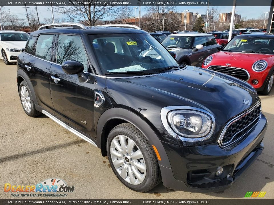 2020 Mini Countryman Cooper S All4 Midnight Black Metallic / Carbon Black Photo #1