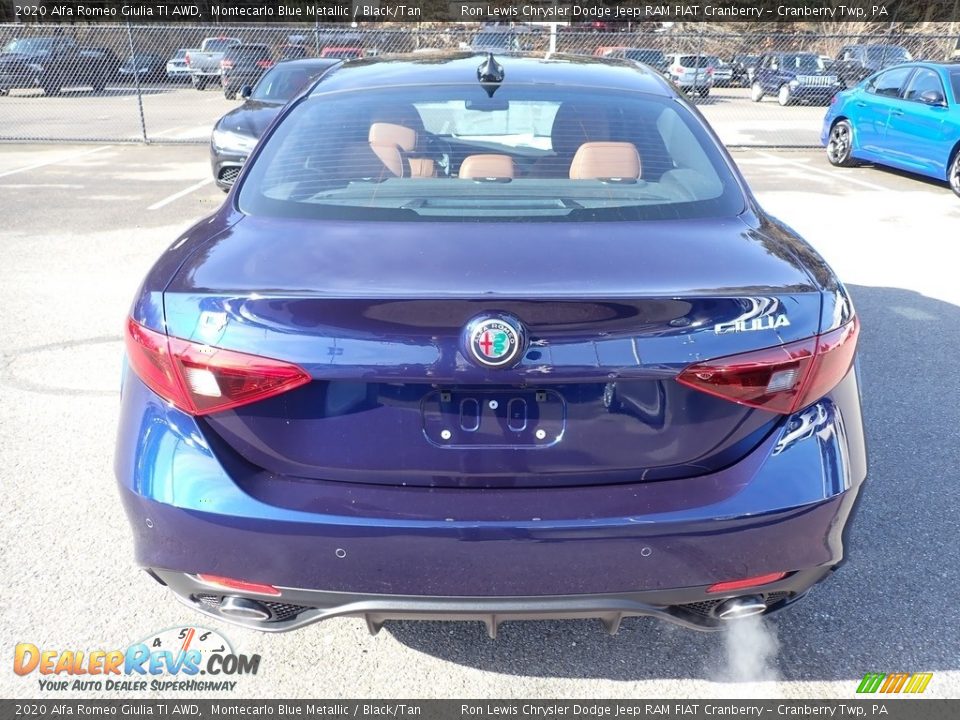 2020 Alfa Romeo Giulia TI AWD Montecarlo Blue Metallic / Black/Tan Photo #5