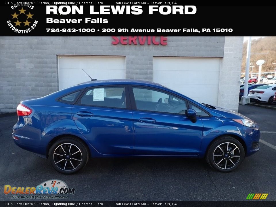 2019 Ford Fiesta SE Sedan Lightning Blue / Charcoal Black Photo #1