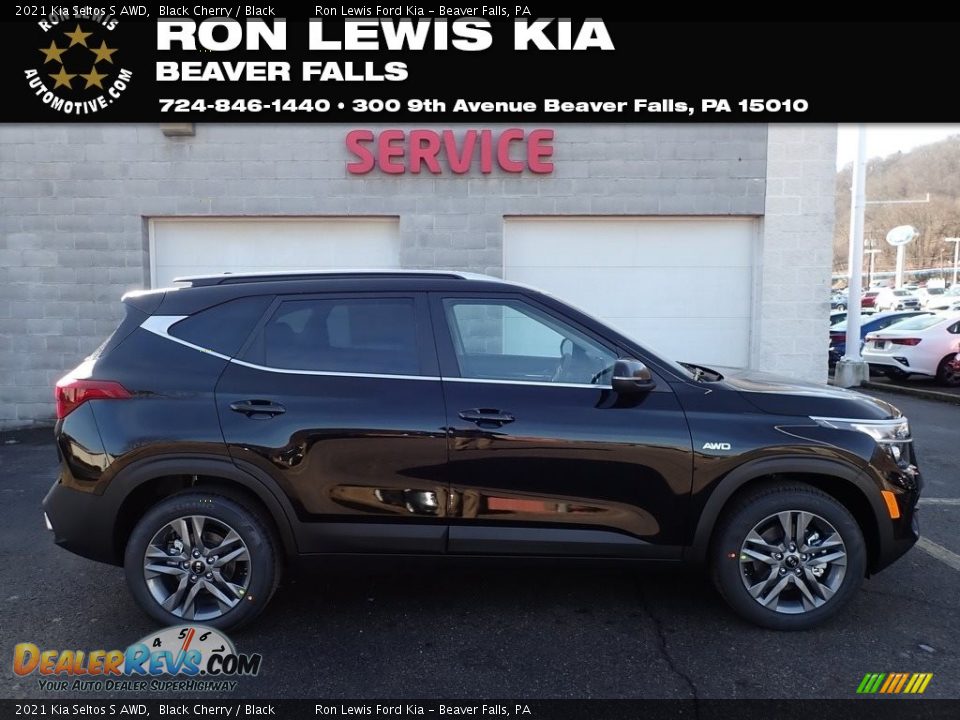 2021 Kia Seltos S AWD Black Cherry / Black Photo #1