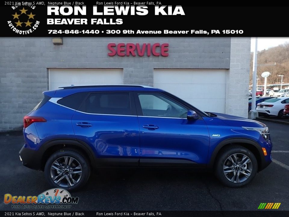 2021 Kia Seltos S AWD Neptune Blue / Black Photo #1