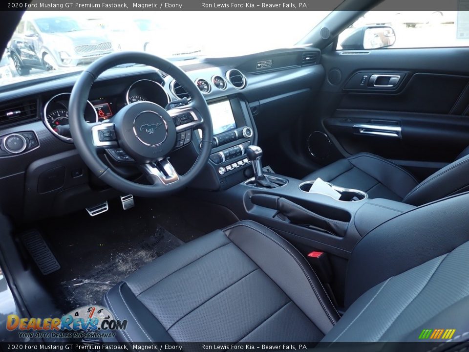 Ebony Interior - 2020 Ford Mustang GT Premium Fastback Photo #15