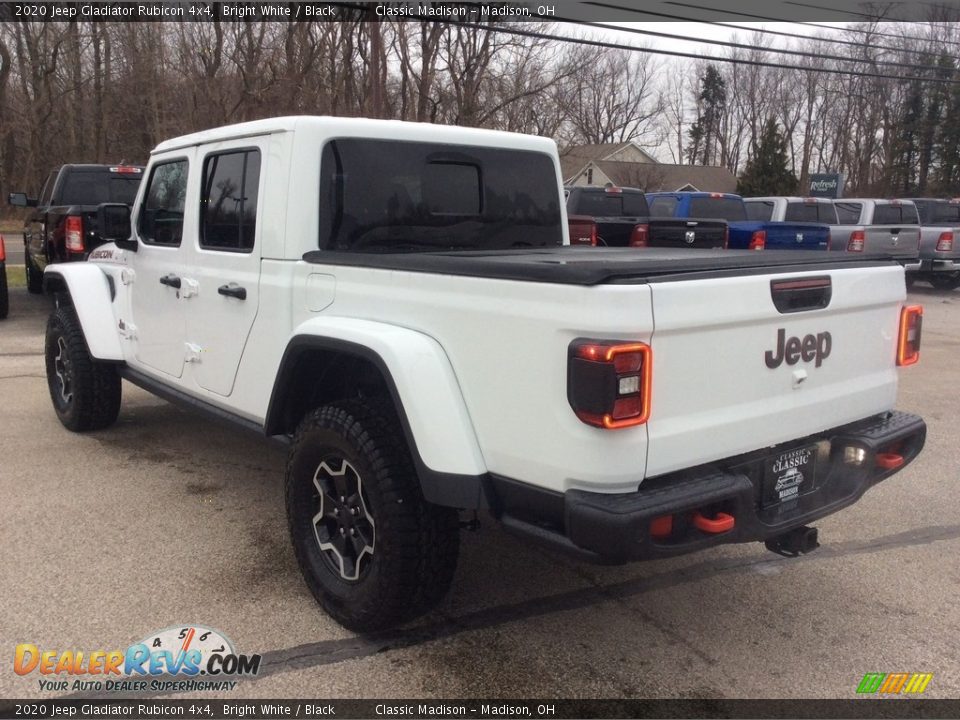 2020 Jeep Gladiator Rubicon 4x4 Bright White / Black Photo #7