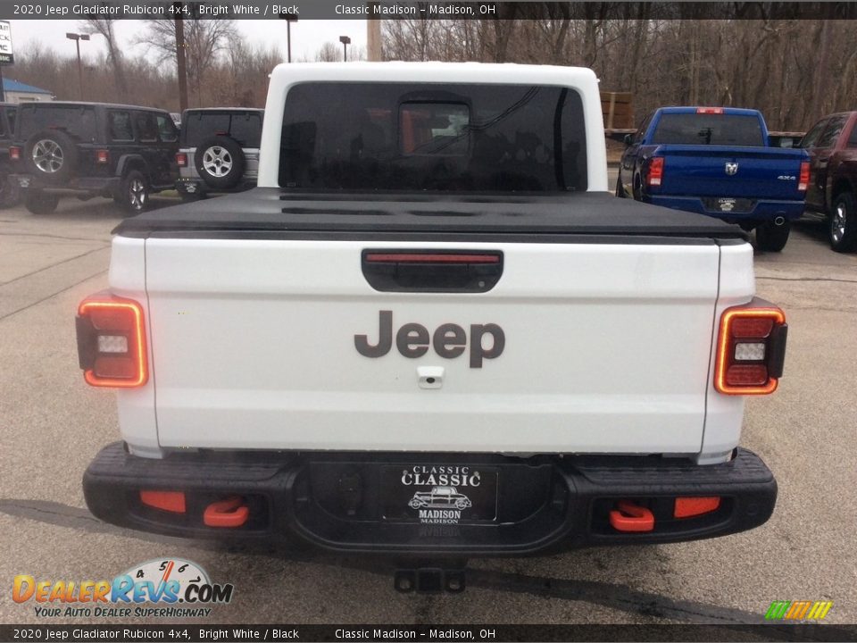 2020 Jeep Gladiator Rubicon 4x4 Bright White / Black Photo #8