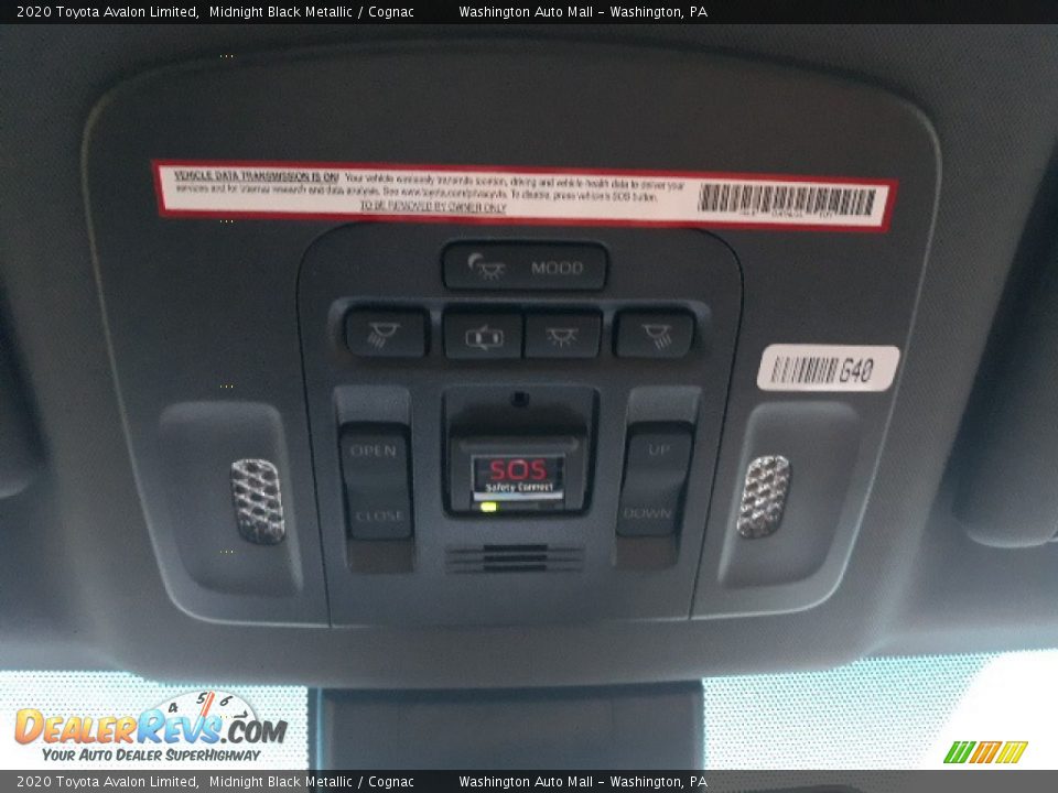 2020 Toyota Avalon Limited Midnight Black Metallic / Cognac Photo #19