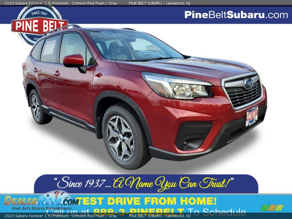 2020 Subaru Forester 2.5i Premium Crimson Red Pearl / Gray Photo #1